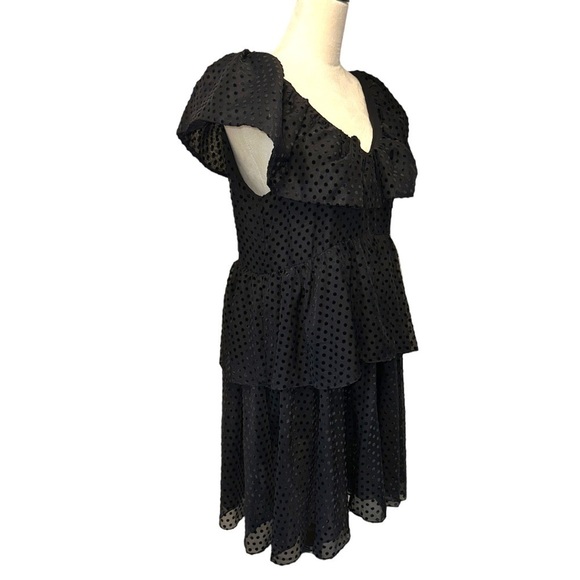 Ganni Black Textured Mini Dress - Picture 6 of 15